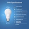 Feit Electric Feit Smart Home A19 E26 (Medium) Smart-Enabled LED Bulb Color Changing 60 Watt Equivalence 1 pk OM60/RGBW/CA/AG - alternate 4